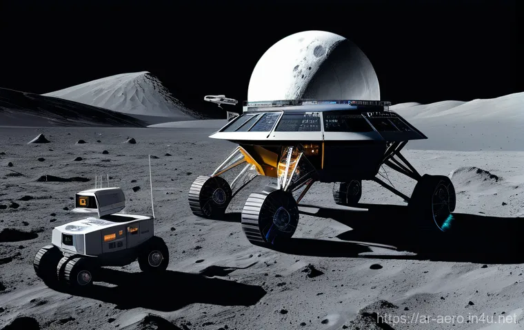 지구와 달 사이의 우주 교통망 - **Prompt:** A vibrant, clean, and optimistic architectural rendering of a sustainable human settleme...