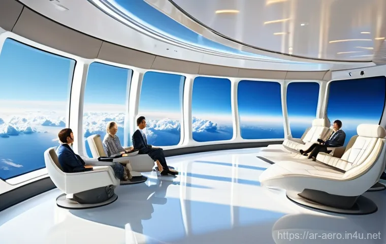 우주 경제와 민간 투자 동향 - **Prompt:** A dynamic, wide-angle shot of a futuristic commercial spaceport at dawn. Sleek, reusable...